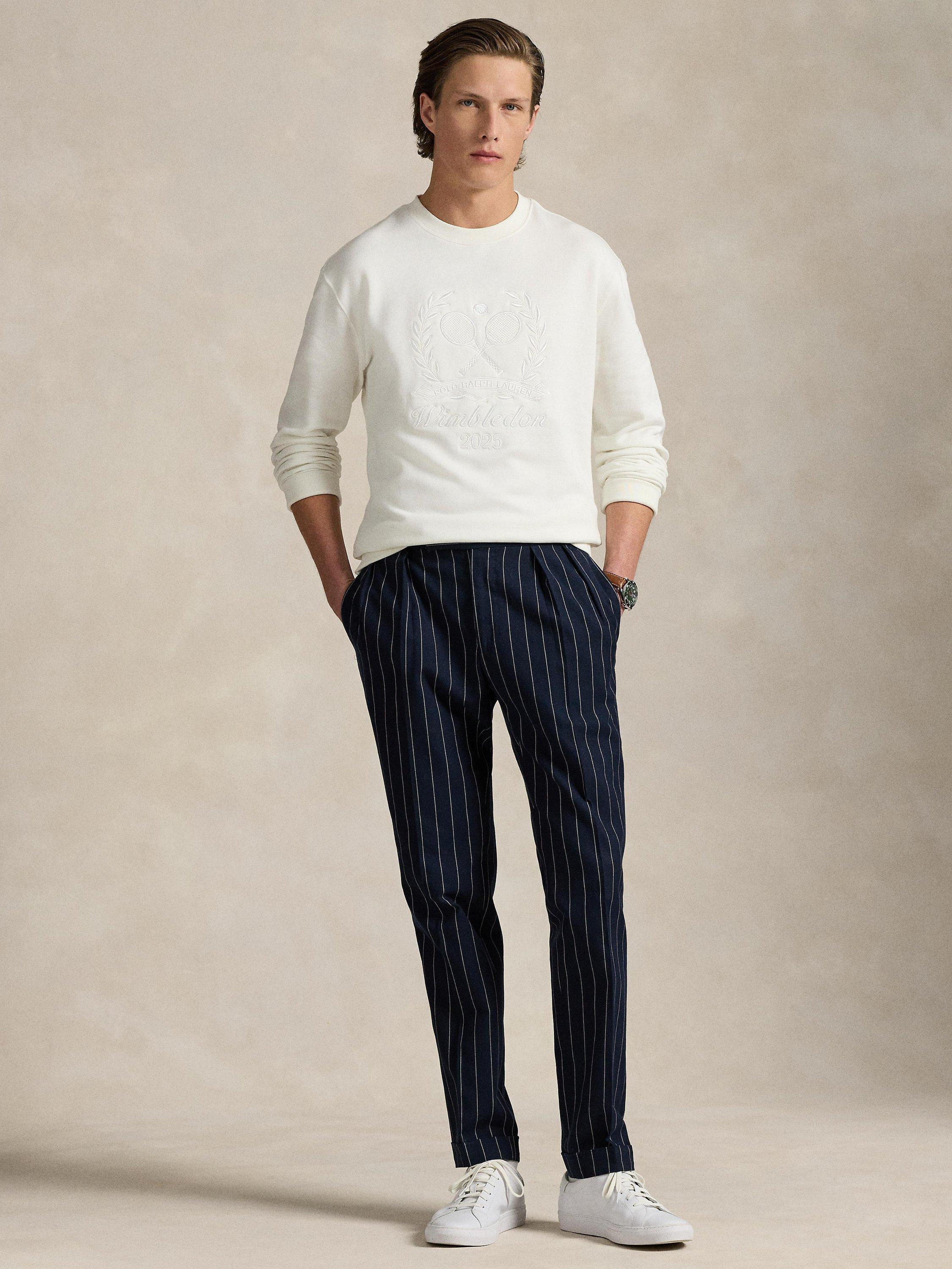 Product image 4 of 5, which shows Polo Ralph Lauren X Wimbledon 2025 Unisex Cotton Blend Sweatshirt, Deckwash White, L