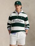Polo Ralph Lauren X Wimbledon 2025 Unisex Rugby Shirt, Moss Agate/White