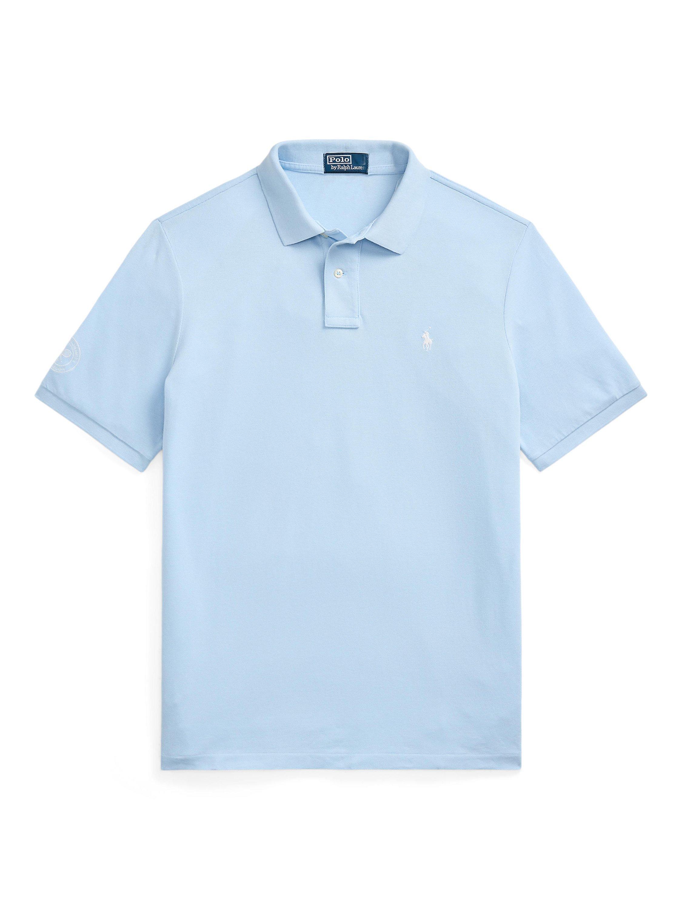 Product image 5 of 5, which shows Polo Ralph Lauren Cotton Custom Slim Fit Short Sleeve Polo Shirt, Southport Blue, L