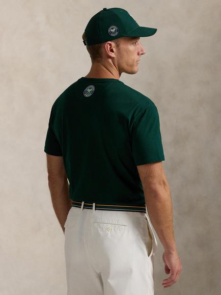 Polo Ralph Lauren Wimbledon 2025 Cotton Regular Fit Short Sleeve Graphic T-Shirt, Moss Agate - view 2, Moss Agate