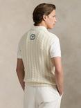 Polo Ralph Lauren X Wimbledon 2025 Cashmere Blend Vintage Knit Vest, White