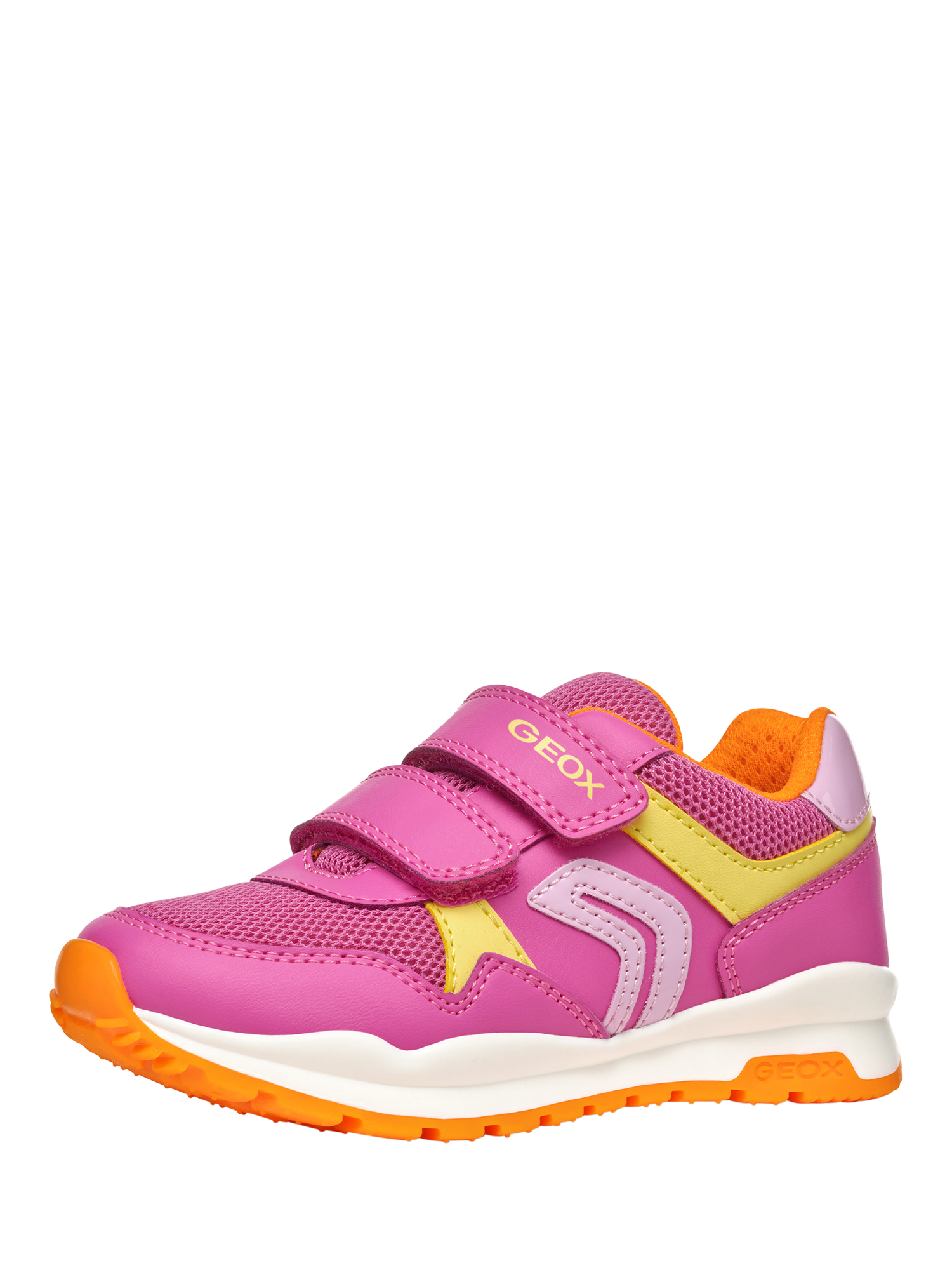 Product image 2 of 10, which shows Geox Kids' Pavel Trainers, Fuchsia/Multi, EU38