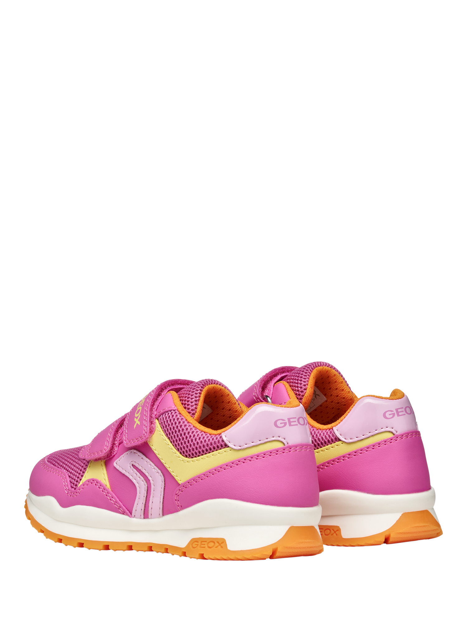 Product image 4 of 10, which shows Geox Kids' Pavel Trainers, Fuchsia/Multi, EU38