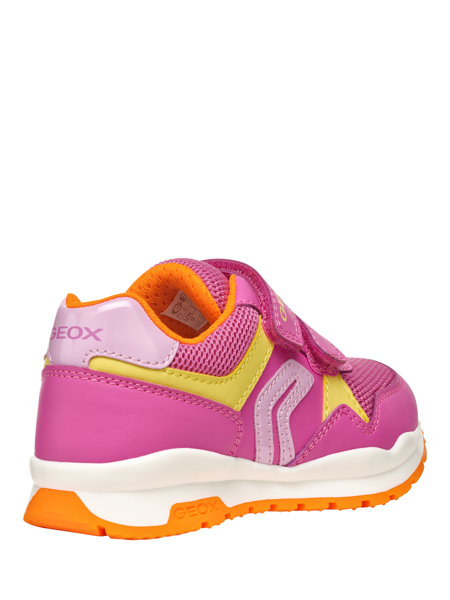 Product image 7 of 10, which shows Geox Kids' Pavel Trainers, Fuchsia/Multi, EU38