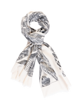 chesca Paris Print Scarf, Ivory/Black