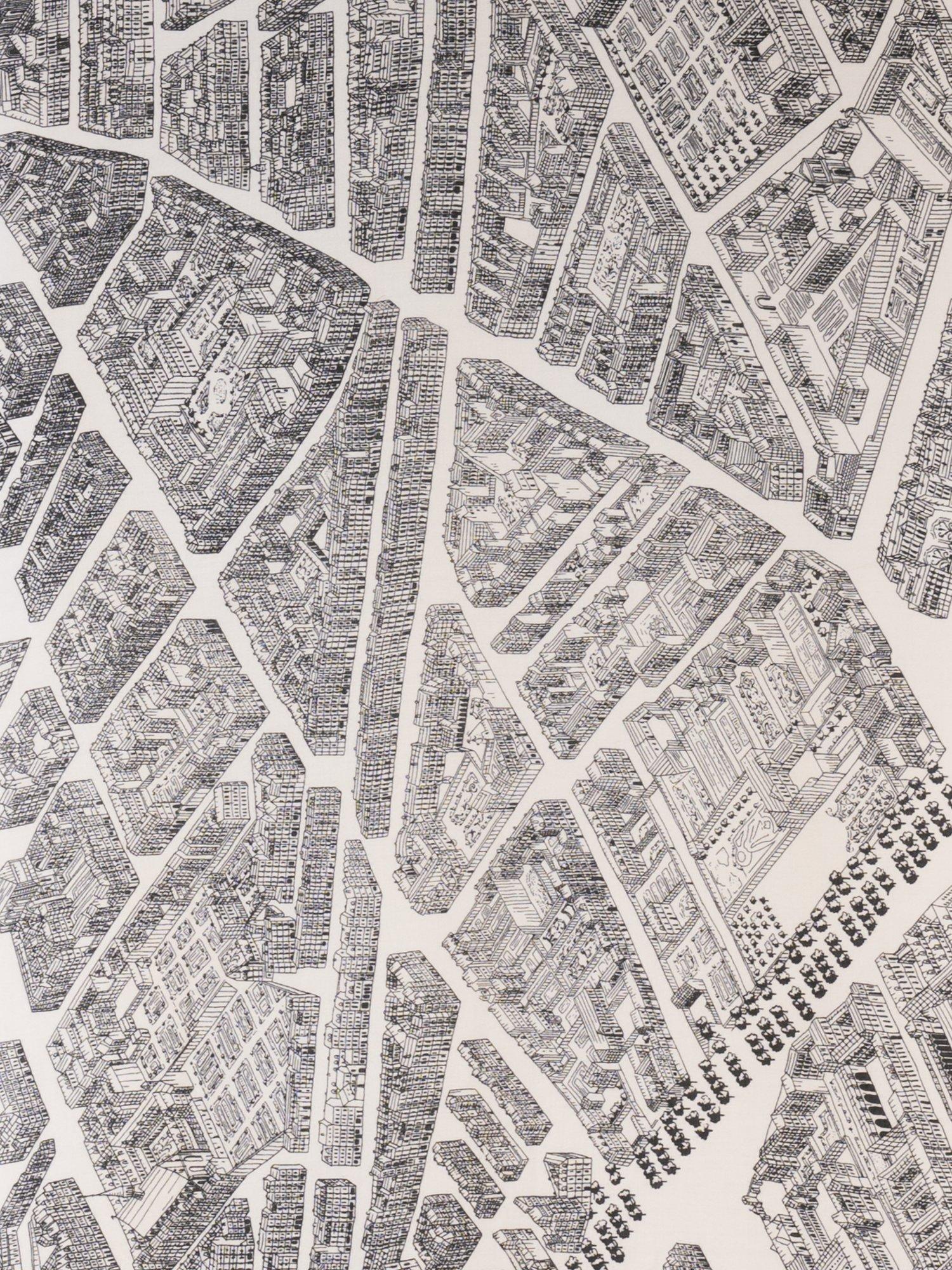 Product image 2 of 3, which shows chesca Paris Print Scarf, Ivory/Black