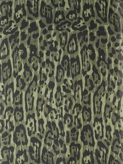 chesca Leopard Foil Scarf, Emerald/Black - view 2, Emerald/Black