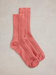 White Stuff Sparkle Ankle Sock, Mid Coral