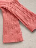 White Stuff Sparkle Ankle Sock, Mid Coral