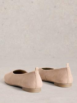 White Stuff Cheri Leather Ballerina Pumps - view 2, Natural