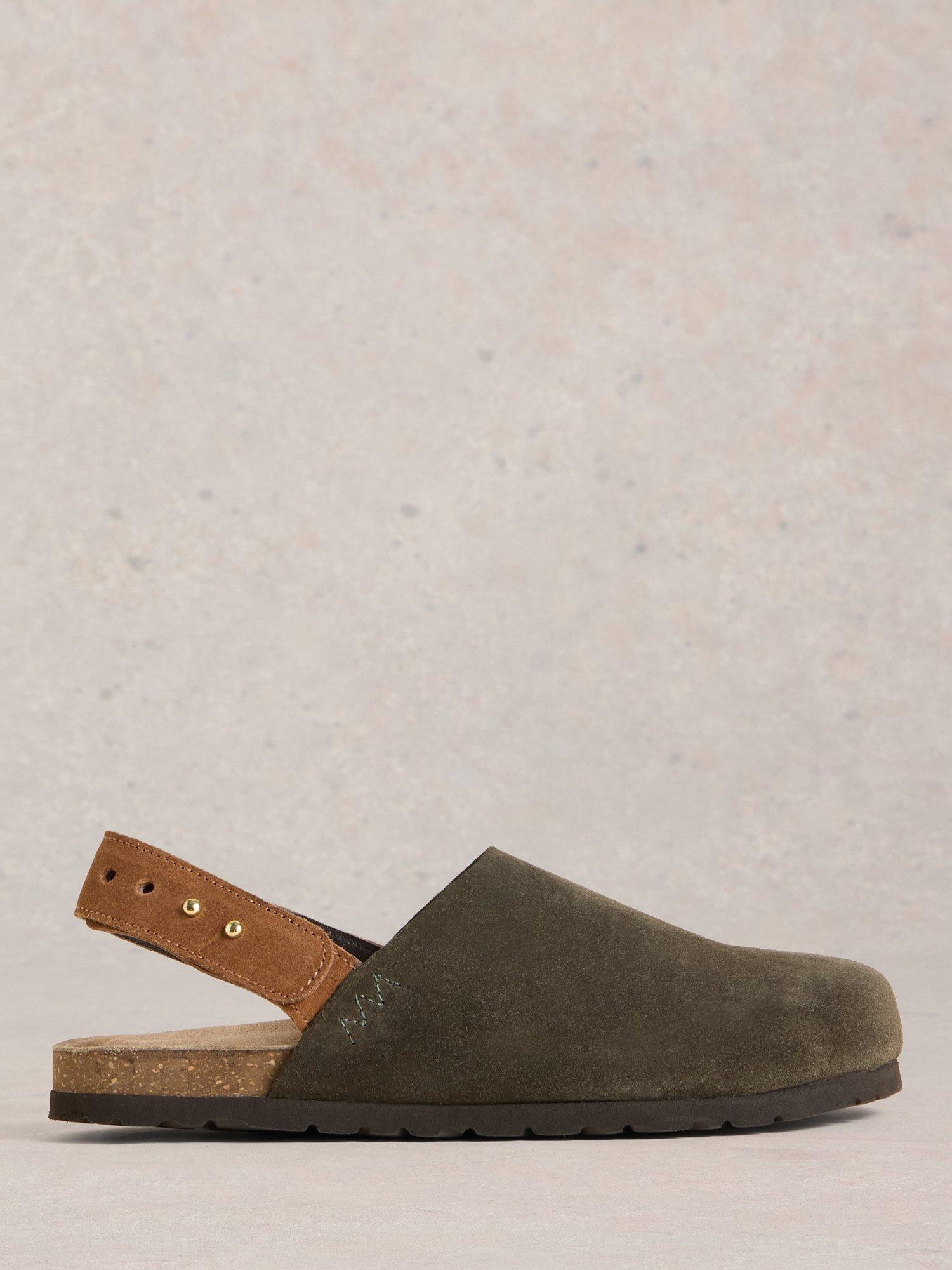Product image 1 of 3, which shows White Stuff Mary Slingback Mules, Khaki Green, 3