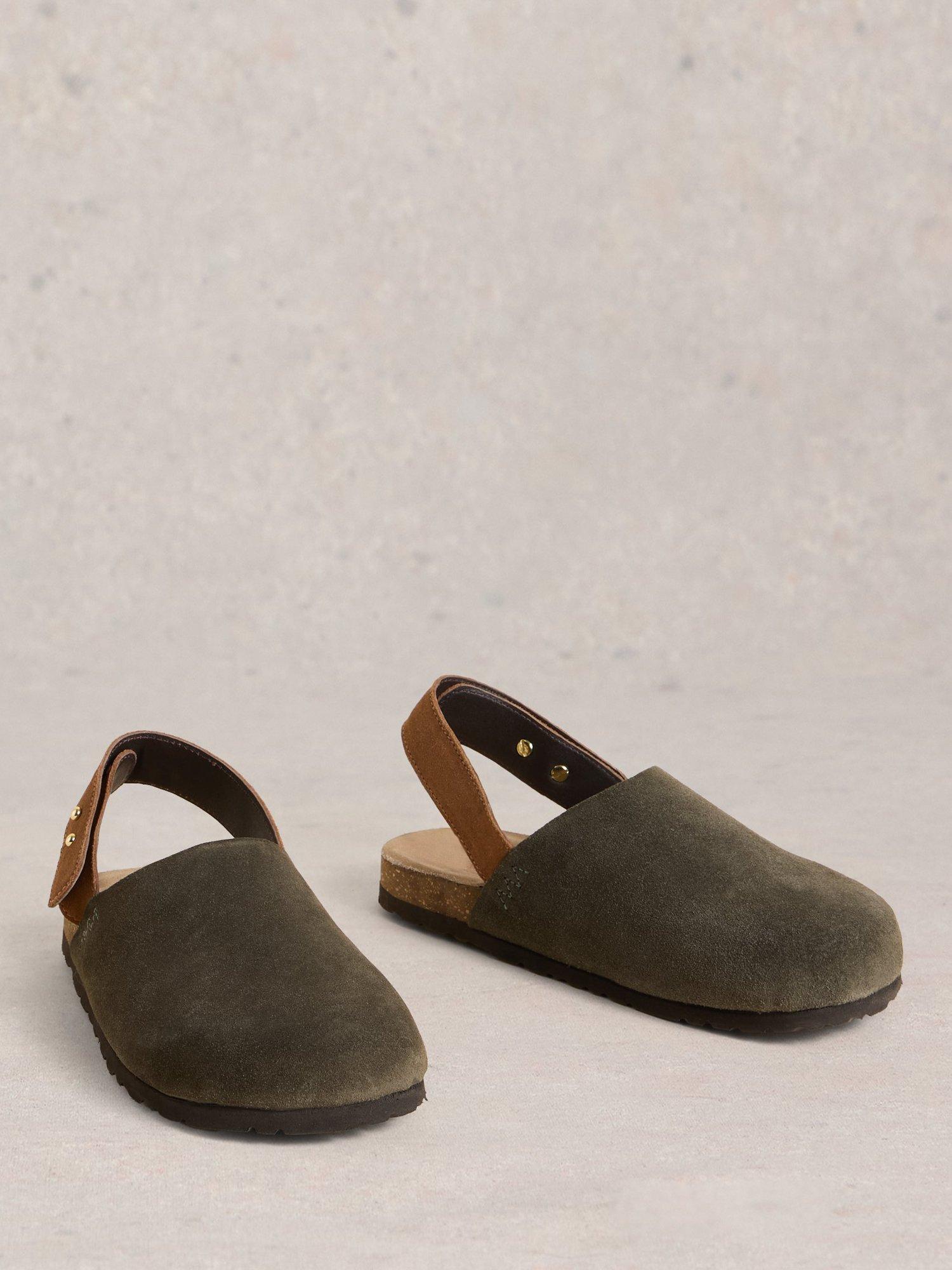 Product image 3 of 3, which shows White Stuff Mary Slingback Mules, Khaki Green, 3