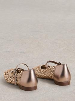 White Stuff Winnie Woven Ballerina Flat Shoes, Multi - view 2, Multi