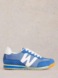 White Stuff Lucy Lace Up Trainers, Blue