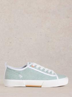 White Stuff Pippa Canvas Trainers, Chambray Blue