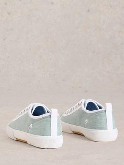 White Stuff Pippa Canvas Trainers - view 2, Chambray Blue