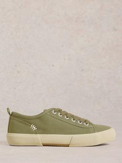 White Stuff Pippa Canvas Trainers, Khaki