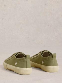 White Stuff Pippa Canvas Trainers - view 2, Khaki