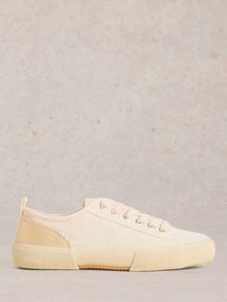 White Stuff Pippa Canvas Trainers, Natural