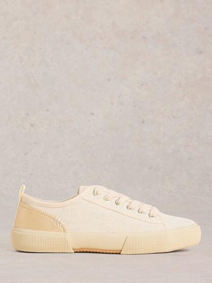 White Stuff Pippa Canvas Trainers, Natural