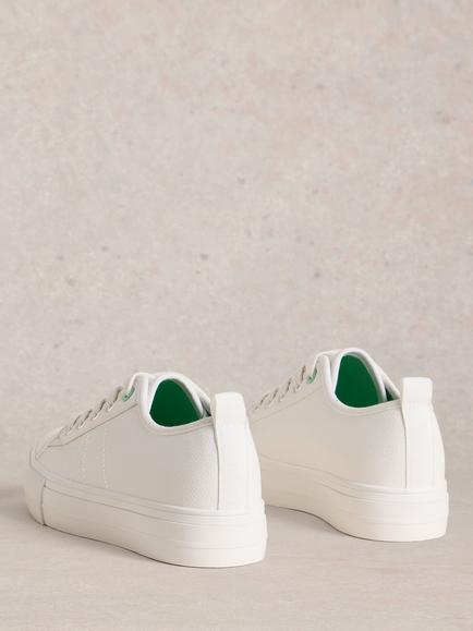 White Stuff Pippa Flatform Trainers, White - view 2, White