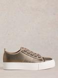 White Stuff Pippa Canvas Flatform Trainers, Pewter