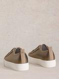 White Stuff Pippa Canvas Flatform Trainers, Pewter