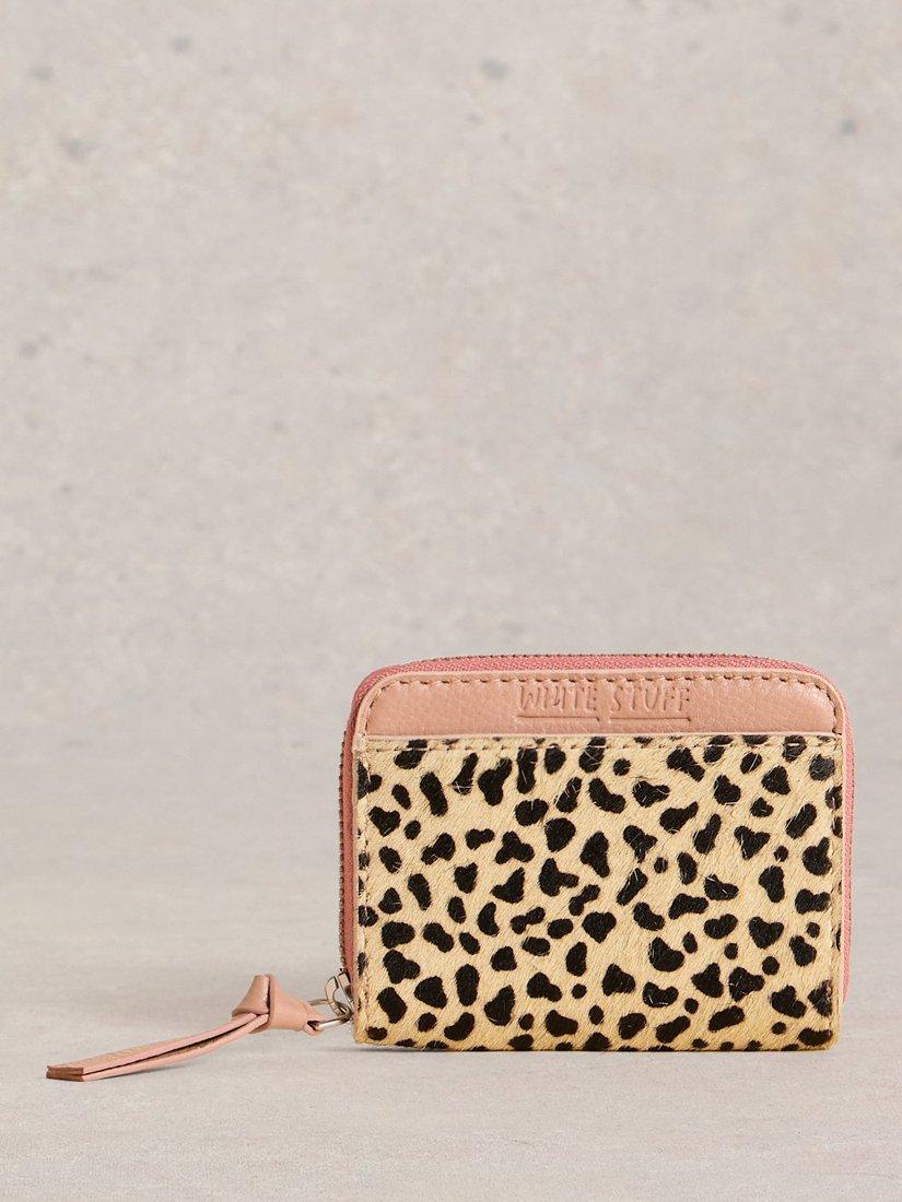 White Stuff Cerys Leather Purse, Pink/Multi
