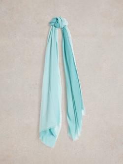 White Stuff Penny Plain Oversized Scarf, Light Blue
