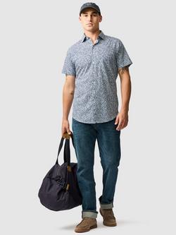Rodd & Gunn Bentham Floral Cotton Slim Fit Short Sleeve Shirt, Cornflower - view 2, Cornflower