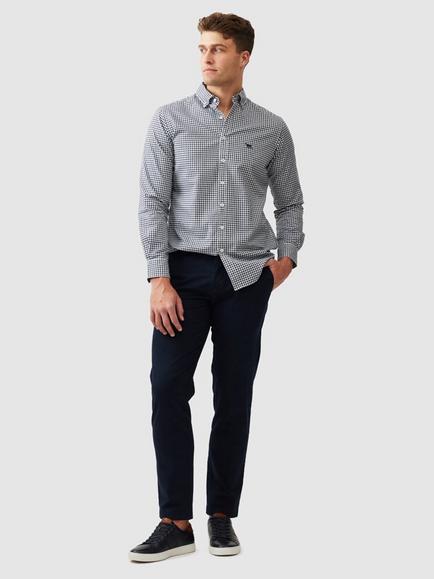Rodd & Gunn Riverhead Check Oxford Cotton Sports Fit Long Sleeve Shirt - view 2, Ink