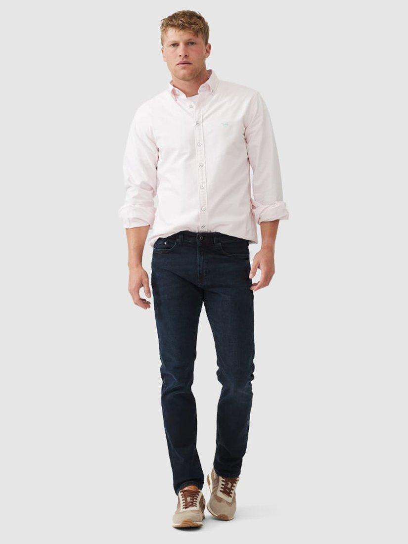 Product image 2 of 5, which shows Rodd & Gunn Gunn Oxford Cotton Slim Fit Long Sleeve Shirt, Quartz, XS
