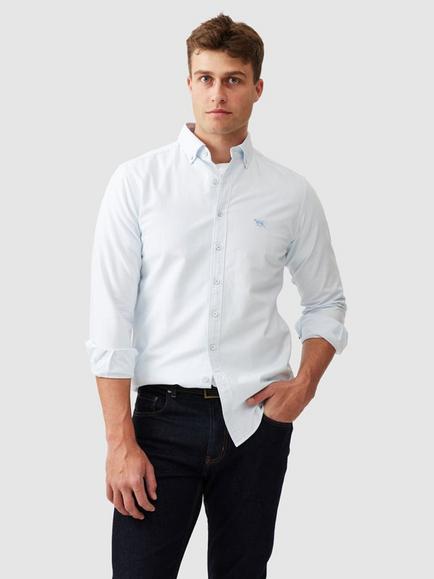Rodd & Gunn Lakeside Stripe Oxford Cotton Sports Fit Long Sleeve Shirt, Capri