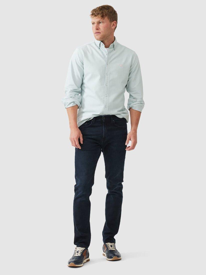 Product image 2 of 5, which shows Rodd & Gunn Gunn Oxford Cotton Slim Fit Long Sleeve Shirt, Sage, XS