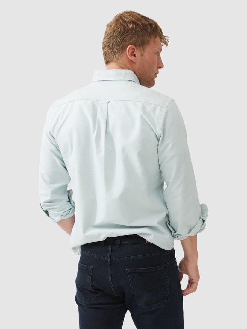 Product image 3 of 5, which shows Rodd & Gunn Gunn Oxford Cotton Slim Fit Long Sleeve Shirt, Sage, XS