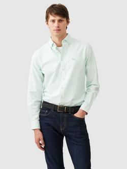 Rodd & Gunn Gunn Oxford Cotton Stripe Slim Fit Long Sleeve Shirt, Spearmint
