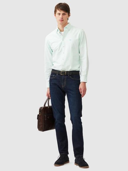 Rodd & Gunn Lakeside Stripe Oxford Cotton Sports Fit Long Sleeve Shirt - view 2, Spearmint