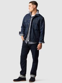 Rodd & Gunn Southburn Check Linen Cotton Slim Fit Long Sleeve Shirt, Royal - view 2, Royal