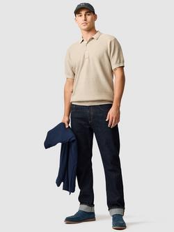 Rodd & Gunn Forbes Knitted Cotton Short Sleeve Polo Shirt - view 2, Beige