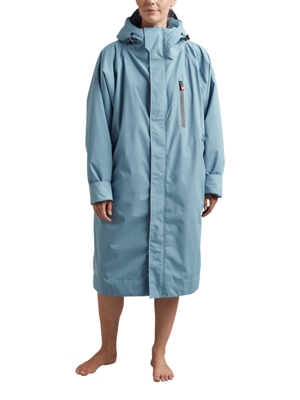 Red Unisex EVO Pro Waterproof Changing Robe, Alpine Blue
