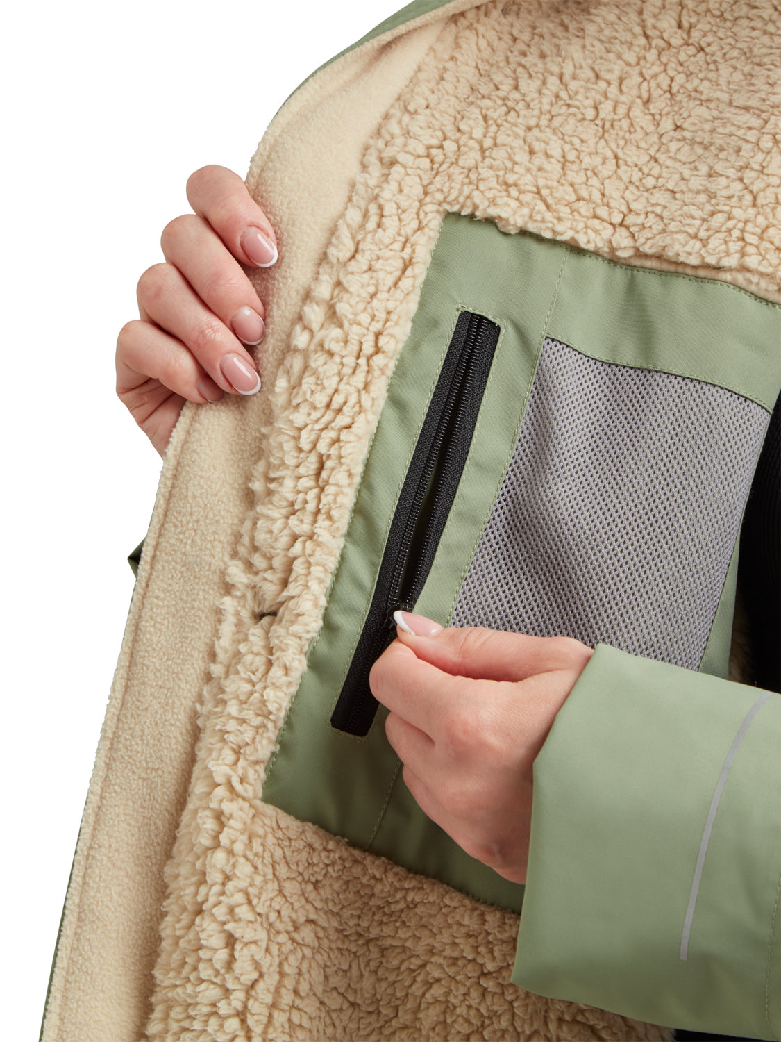 Product image 6 of 11, which shows Red Unisex EVO Pro Waterproof Changing Robe, Sage Green, S