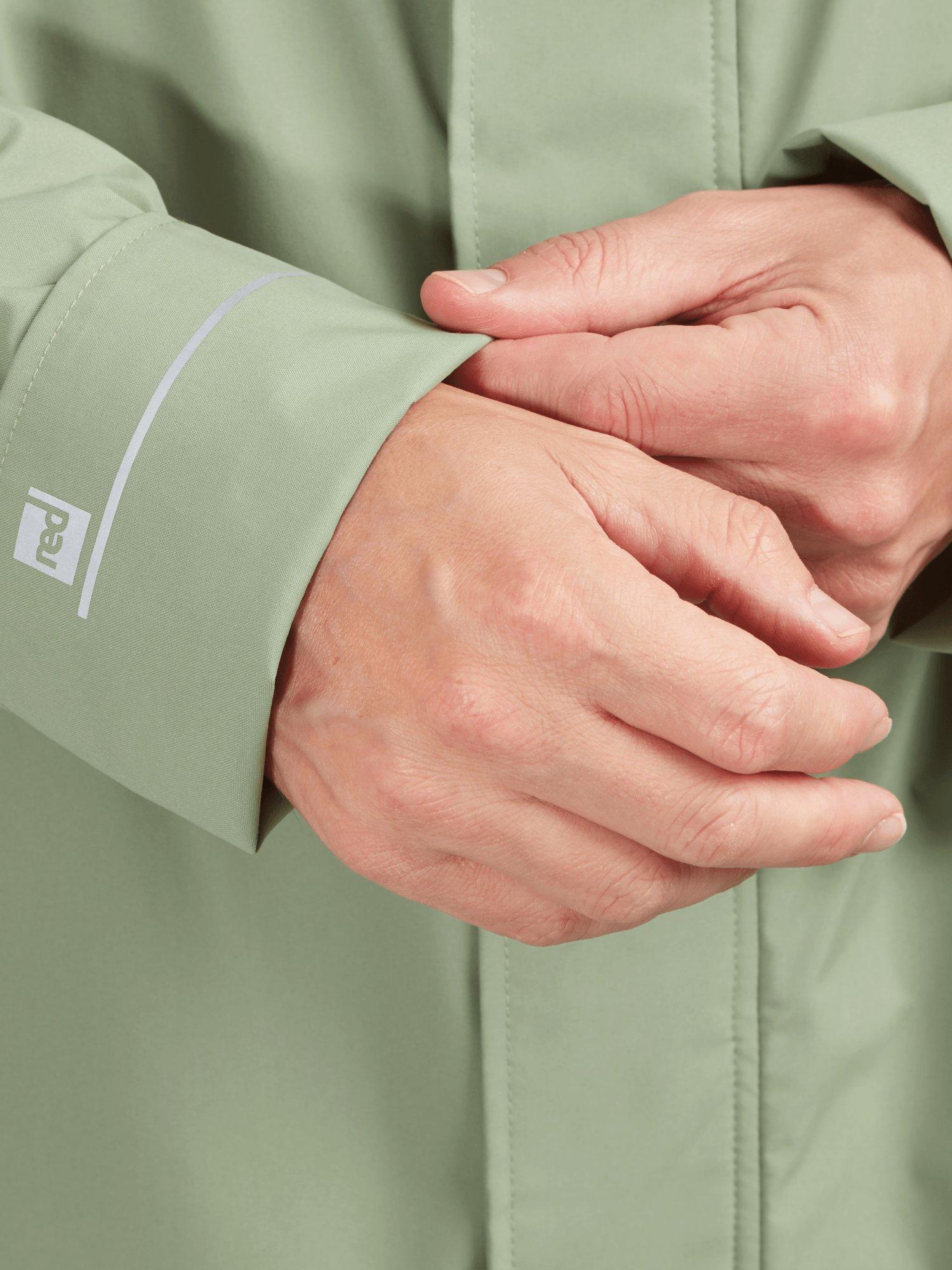 Product image 9 of 11, which shows Red Unisex EVO Pro Waterproof Changing Robe, Sage Green, S