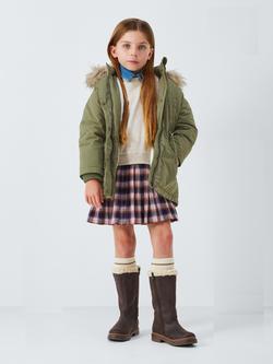 John Lewis Kids' Shower Resistant Parka, Green - view 2, Green