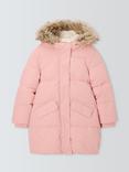 John Lewis Kids' Padded Shower Resistant Coat, Light Pink