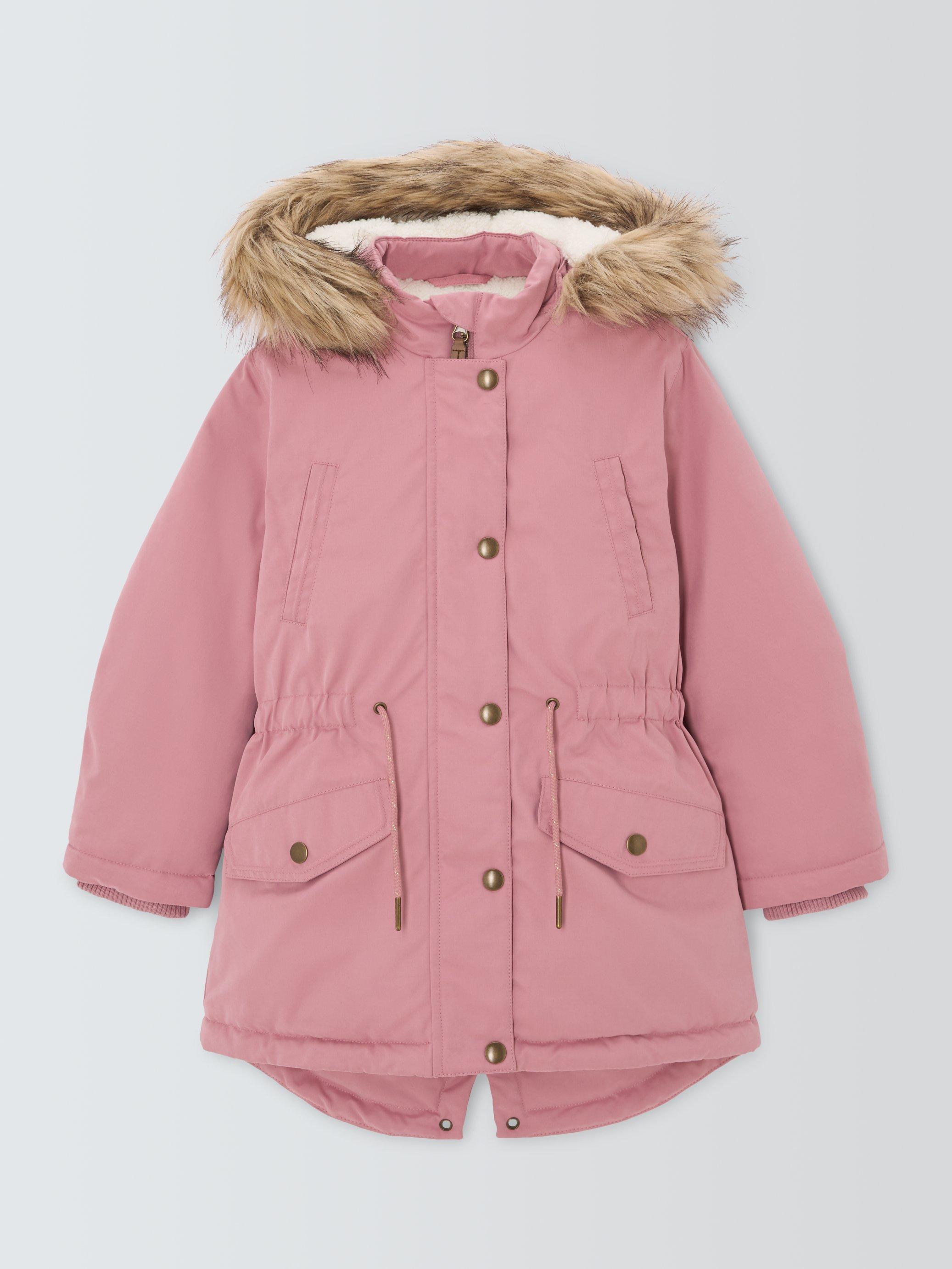 Lightweight Parka John Lewis Womens Parka John Lewis Kids' Drawcord Waist  Shower Resistant Parka, Light Pink
