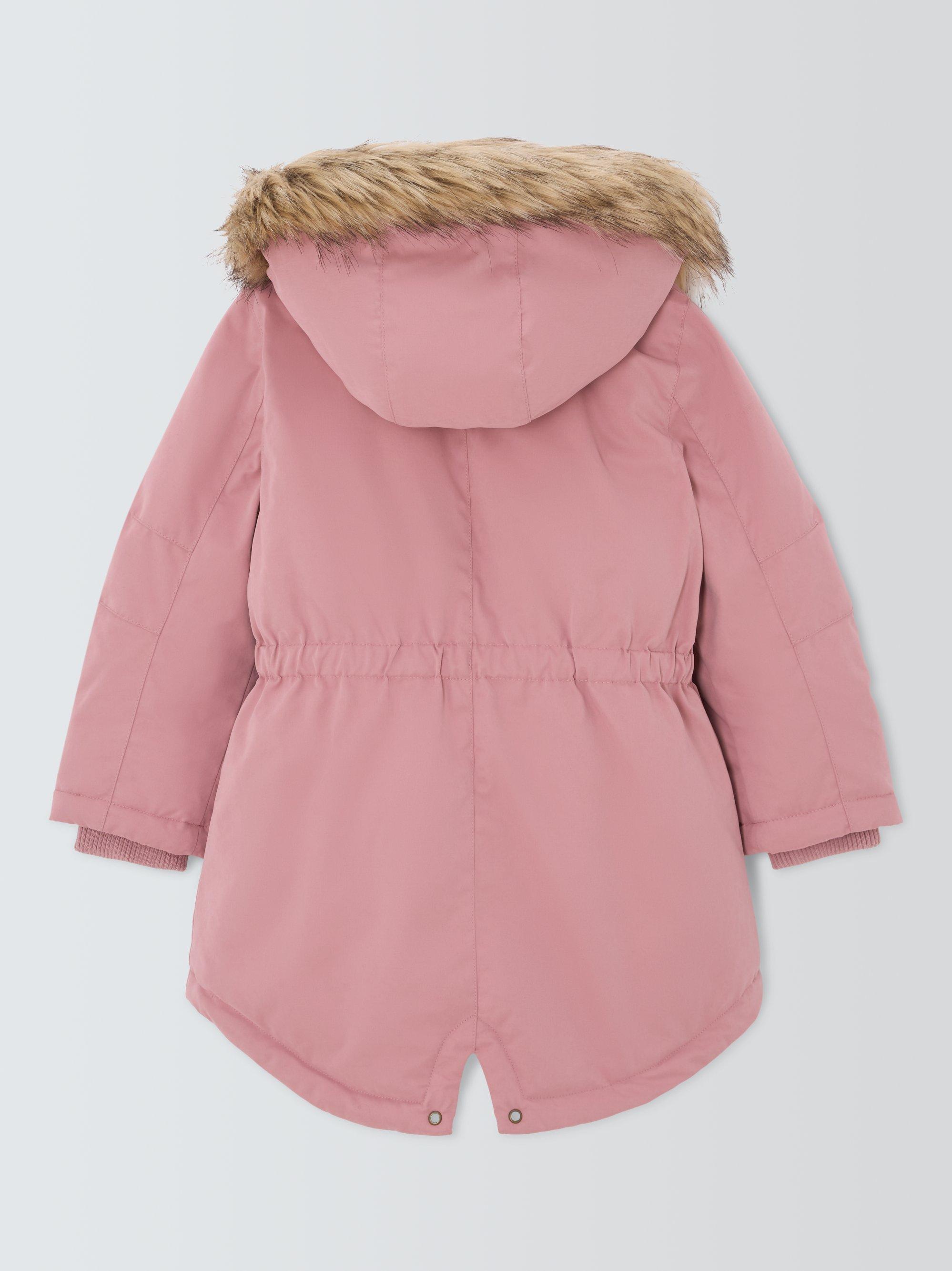 Shower Resistant Pink Fur Lined Coat Next Pink Shower Resistant