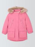 John Lewis Kids' Tech Waterproof Parka, Pink