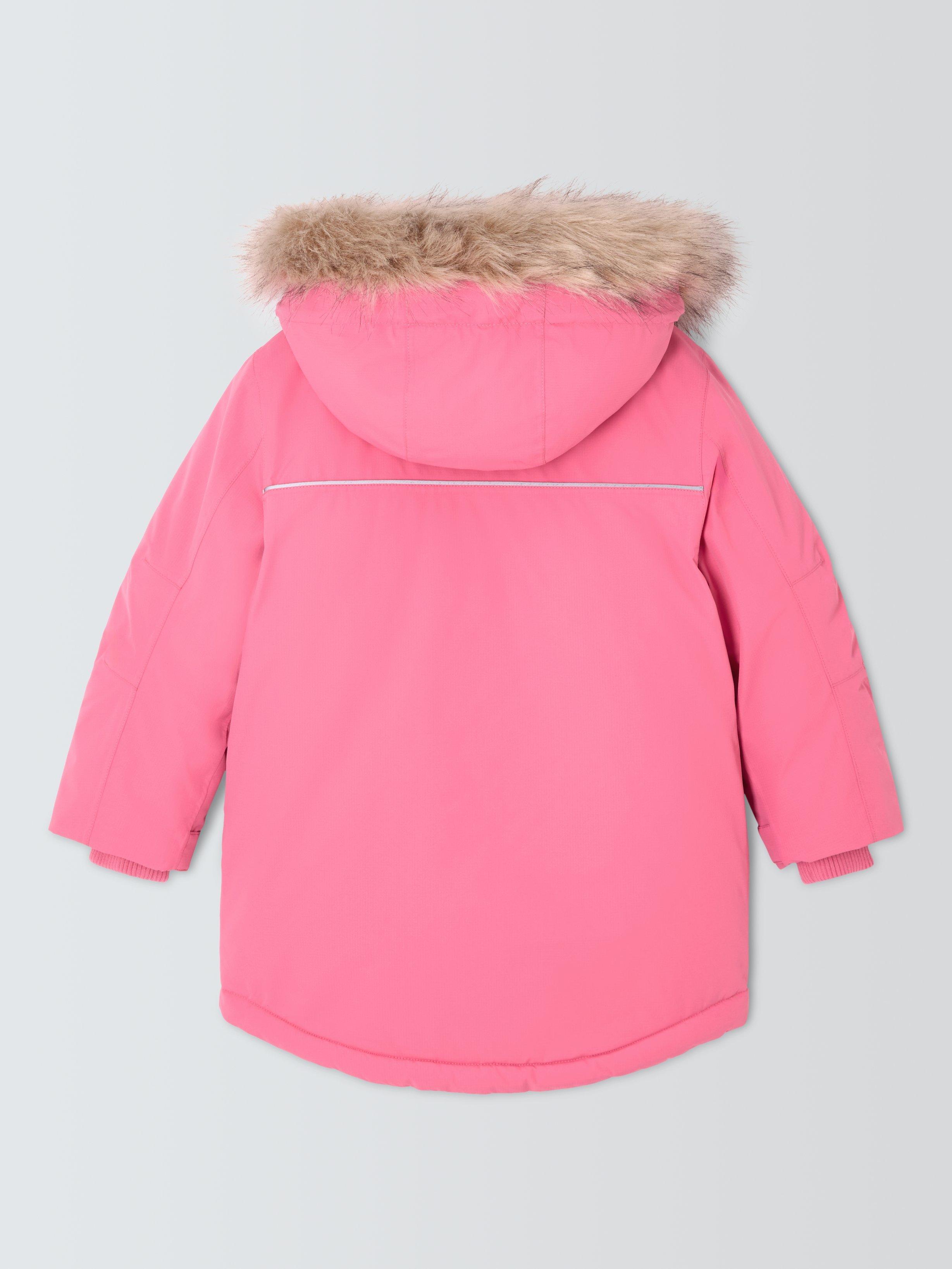 Product image 4 of 8, which shows John Lewis Kids' Tech Waterproof Parka, Pink, 7 years