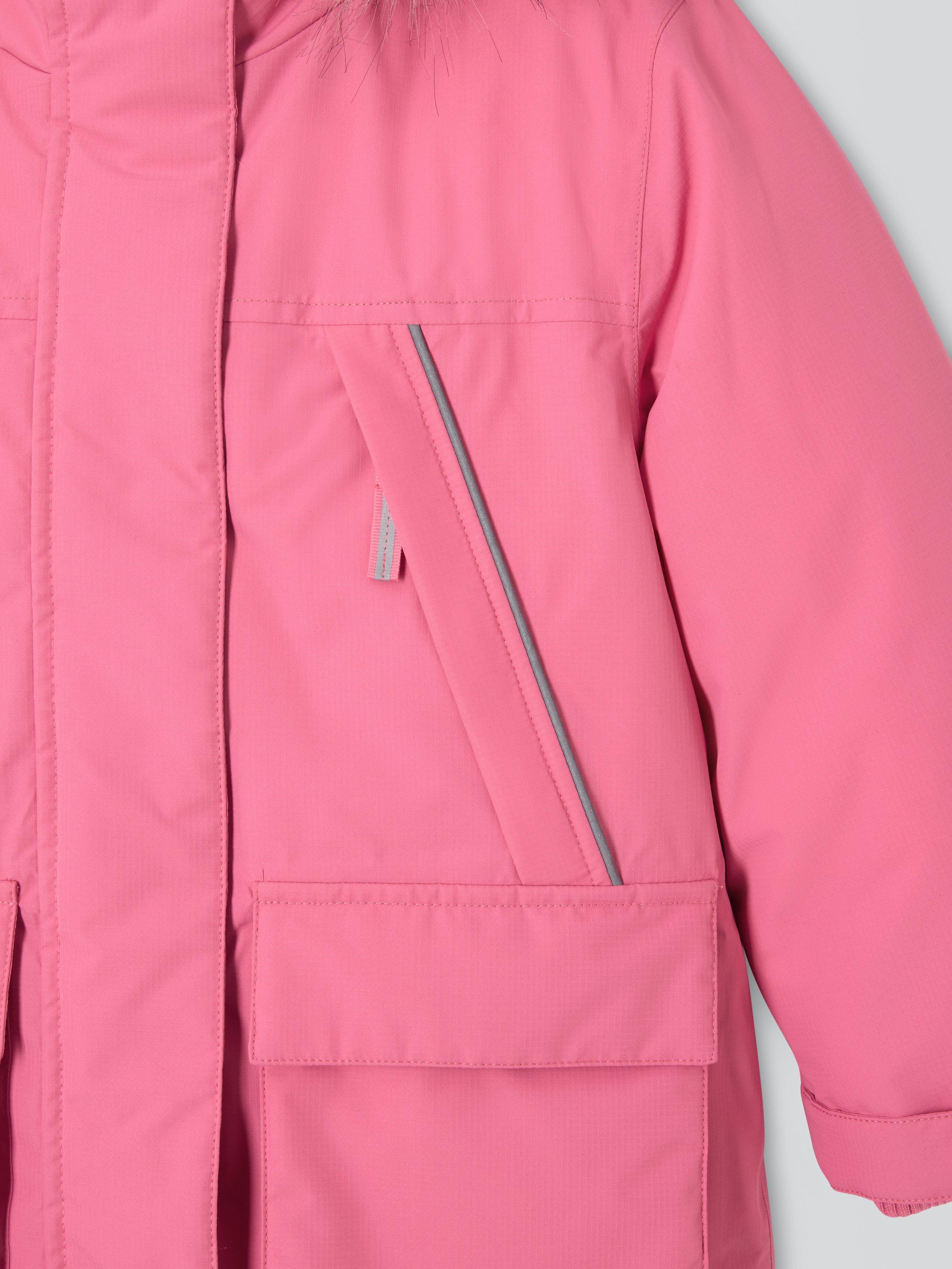Product image 5 of 8, which shows John Lewis Kids' Tech Waterproof Parka, Pink, 7 years