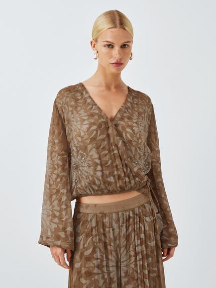 AND/OR Babette Wrap Top, Dreamcatcher Print, Dreamcatcher Print